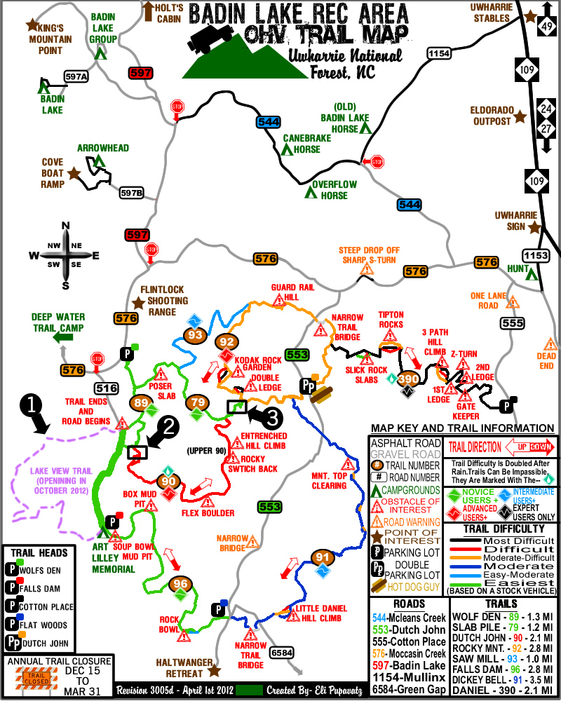 Uwharrie N.F. Badin Lake OHV Trail Expansion/Reroute Project NC4x4