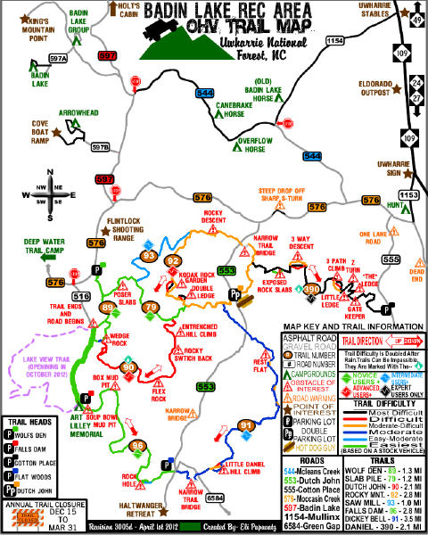 Current Uwharrie Trail Maps (UP TO DATE) | NC4x4